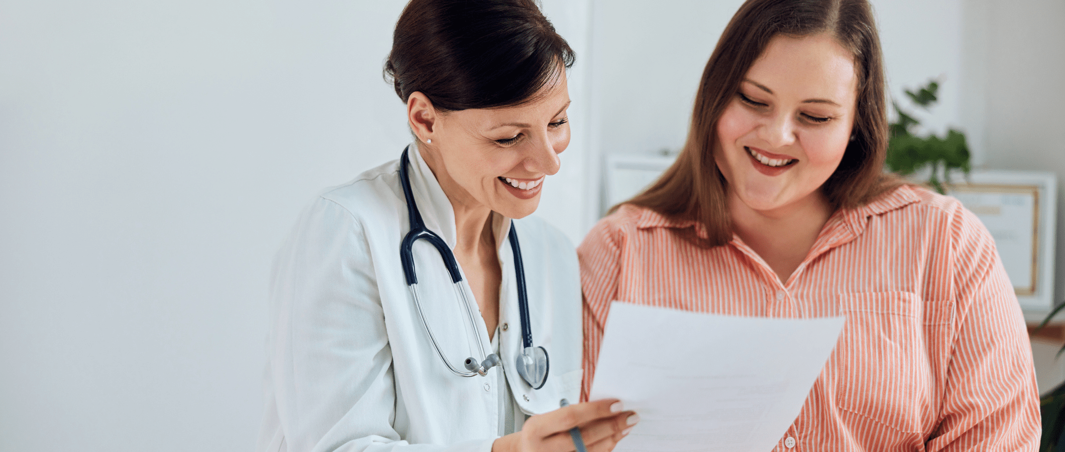 overweight woman at a doctor consultation for health check-up