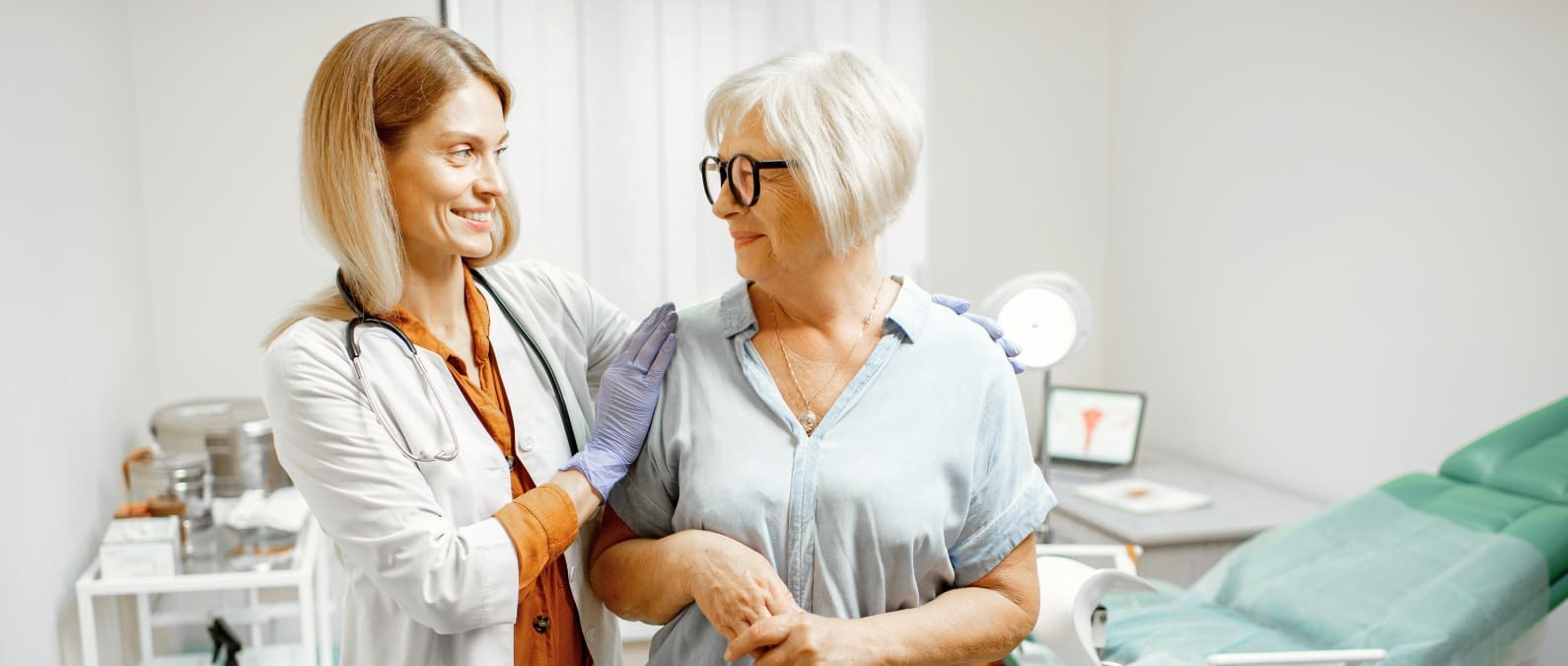 menopause check-up with a gynecologist
