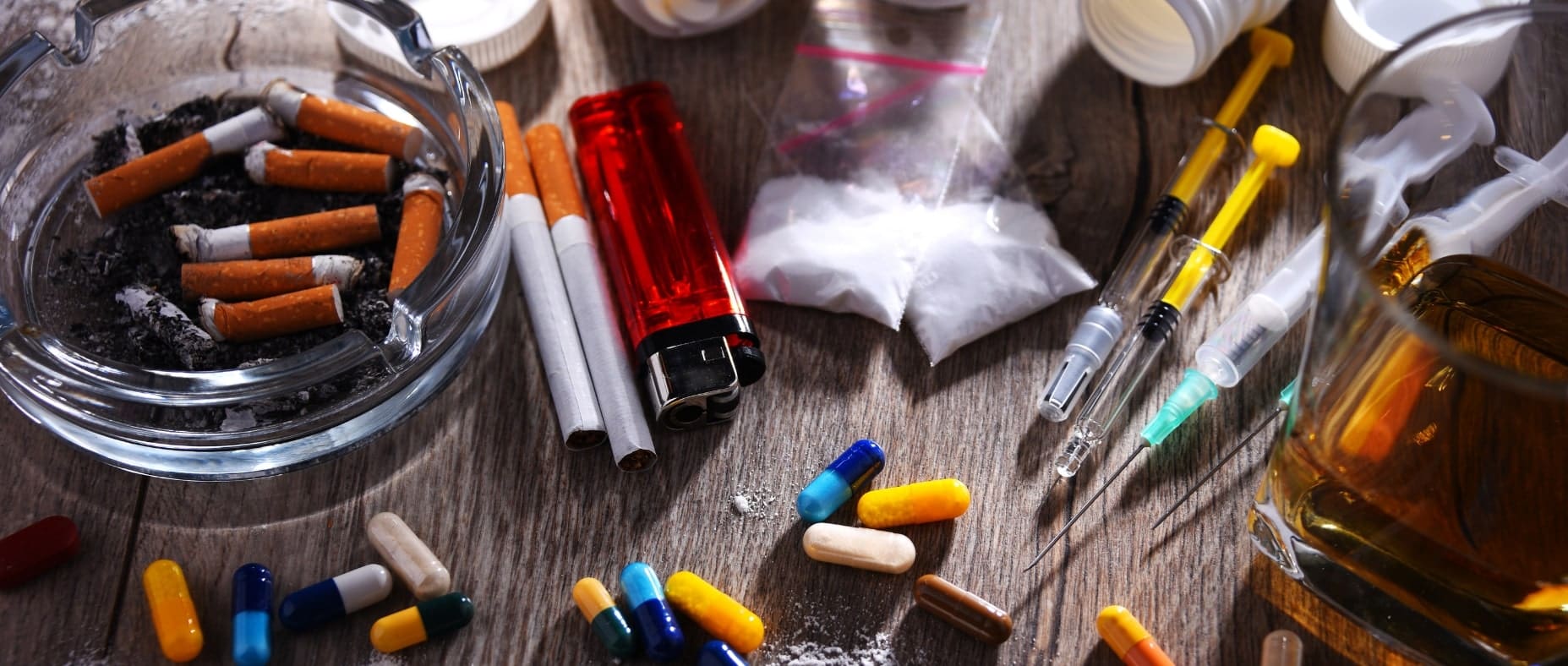 addiction and dependence on tobacco, drugs and alcohol